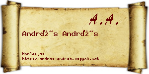 András András névjegykártya