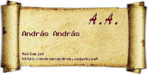 András András névjegykártya
