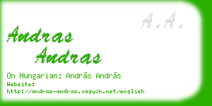 andras andras business card