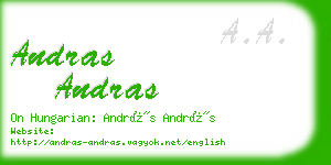 andras andras business card